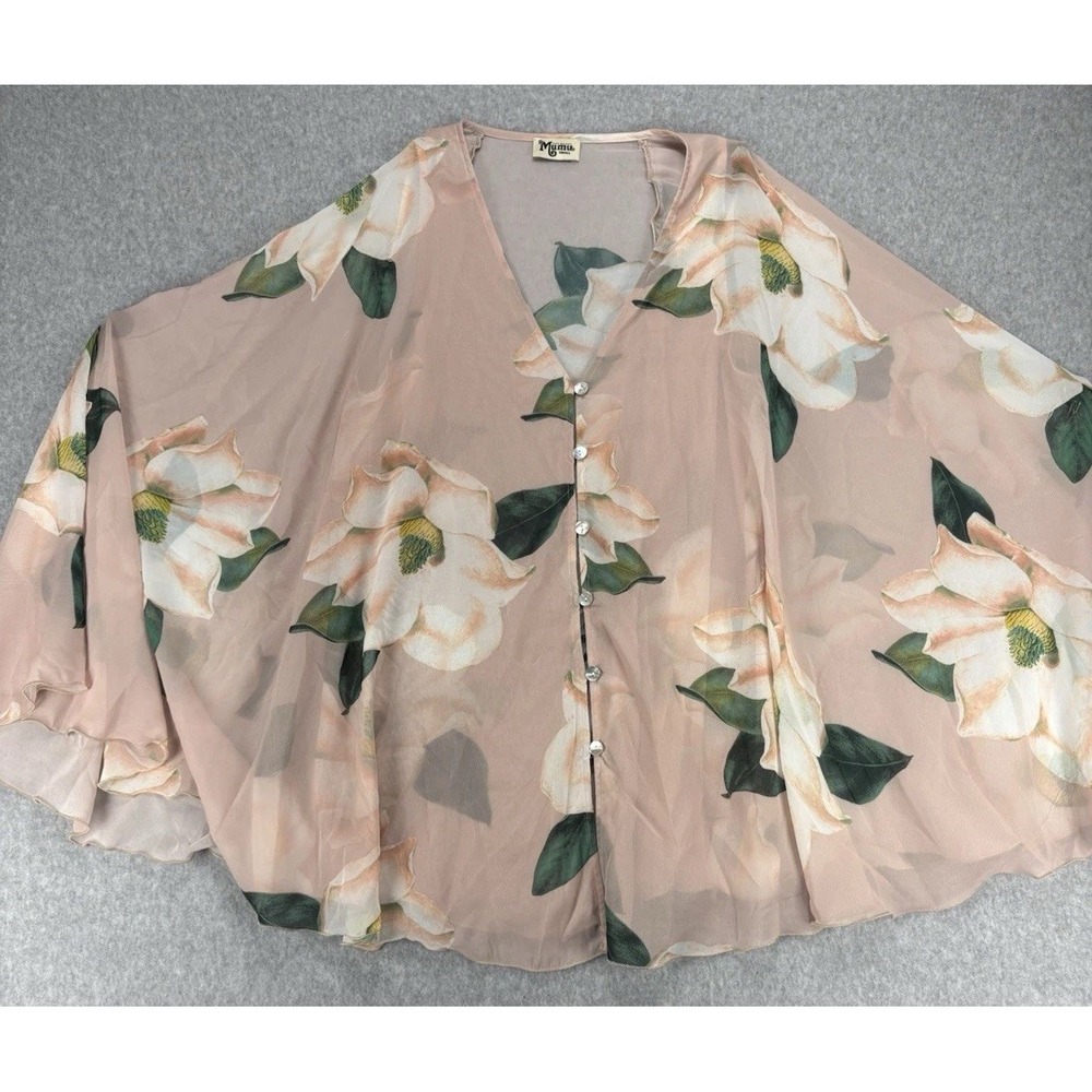 ShowMe Your Mumu Butterfly Tunic Floral Sheer Boho ethereal FairyCore Romantic S - Picture 12 of 13